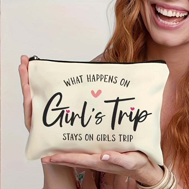 Image of Women' Lightweight Foldable Travel Makeup Bag With Zipper Closure - Compact Toiletry Organizer Suitable For Women, Teachers, - Portable Cosmetic Case Gift