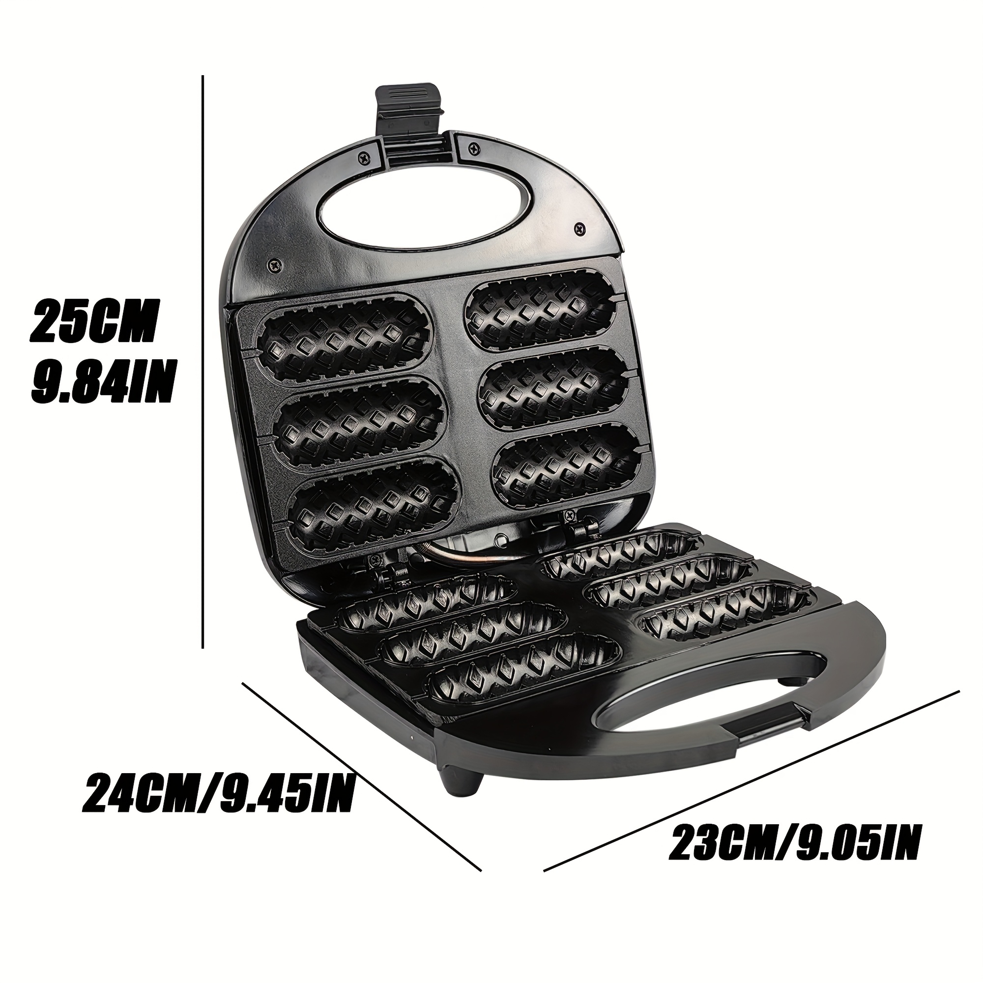 375w   corn hot dog maker quick heating intelligent temperature control non detachable us plug 120v below 1000w composite wood bakelite material with push button control for electric     Product details 1