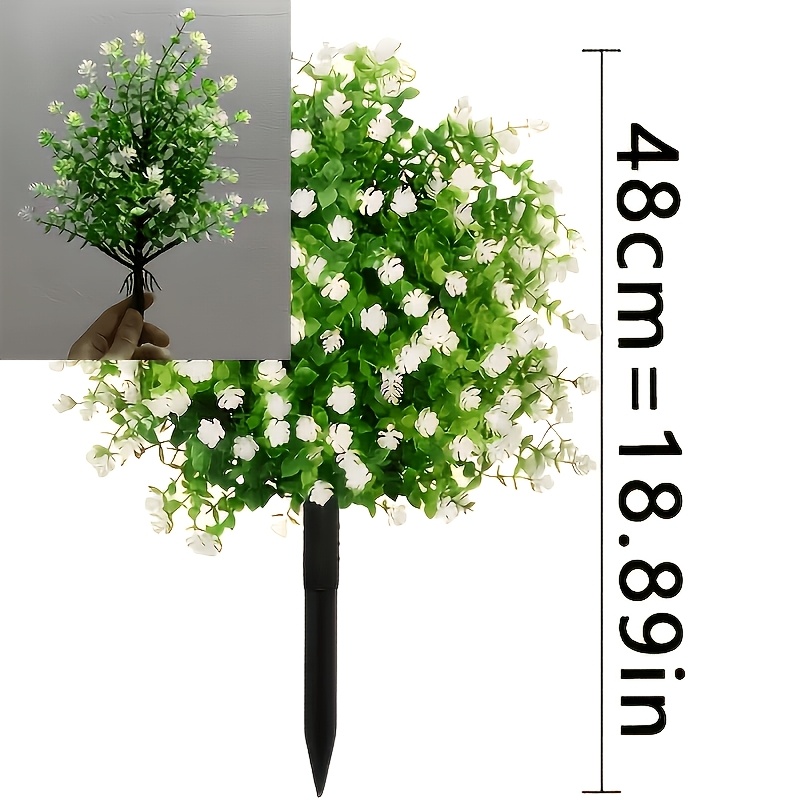TEMU 2pcs = 1 Camellia Flower   1 Artificial Simulation Green Plant With , Uv-resistant Artificial Camellia Flower Shrub, Realistic And Lifelike