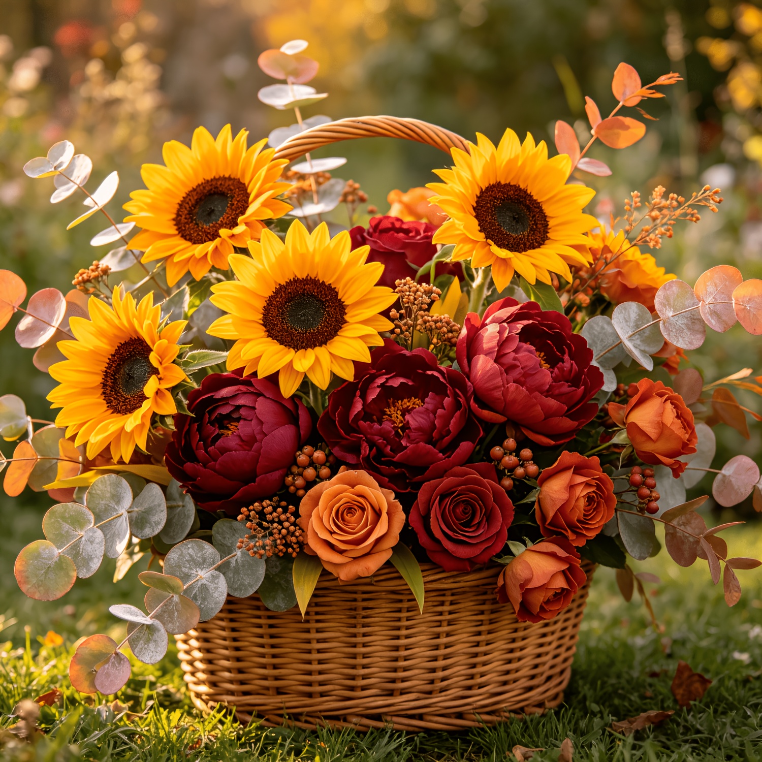 hochwertiger vintage herbst strauß kunstblumen – vintage
