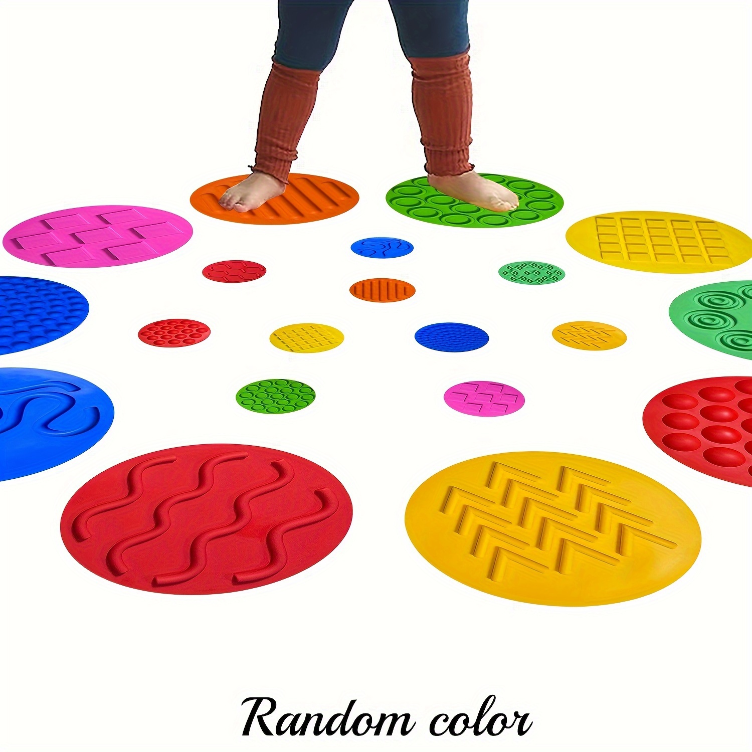 Tapete De Masaje Sensorial De 14 Piezas, Ideal Para Niños Autistas Y Terapia De Integración