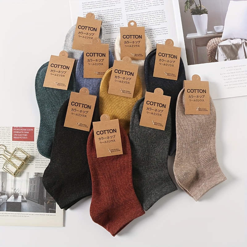 

20pcs Men's Cotton No-show Socks - Breathable, Anti-slip Casual Ankle Socks In Solid Colors