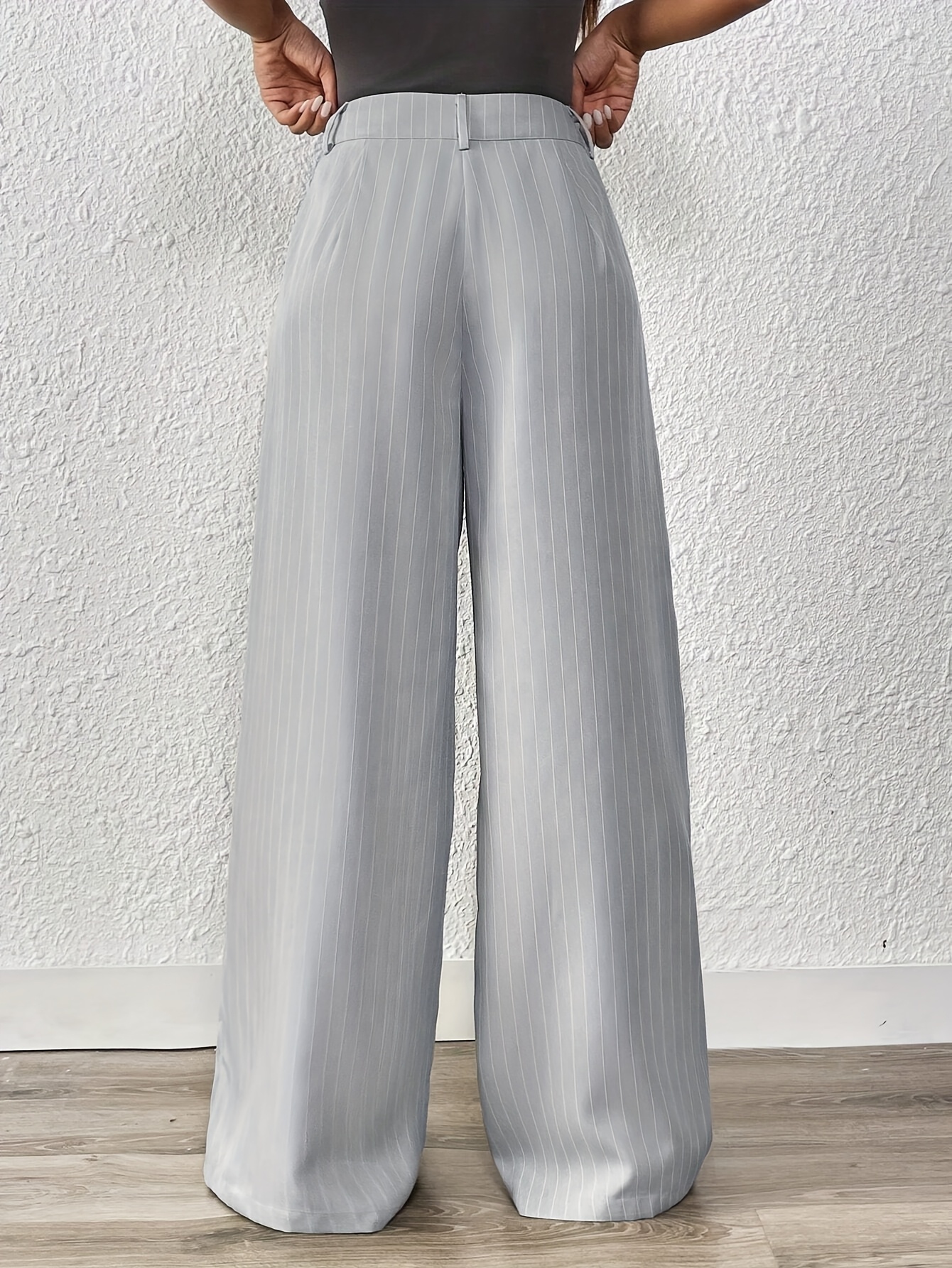 pantalones elegantes traje plisado botones en parte Temu Spain