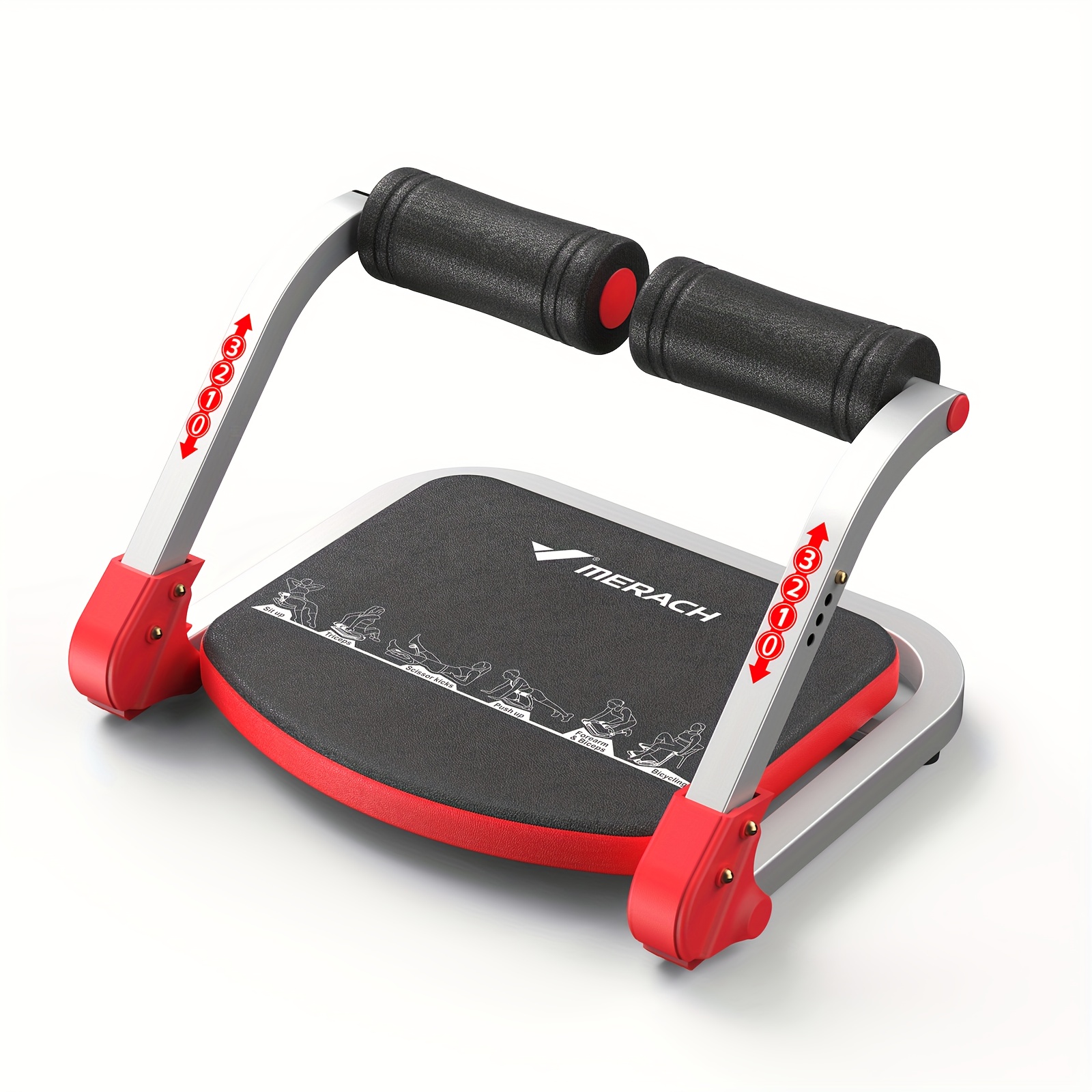 MERACH Foldable Abdominal Trainer with Adjustable Resistance, with High Resilience Foam, Cervical Spine Safety, Multi-Functional Exerciser for Shoulder/Back/Legs - Image 3