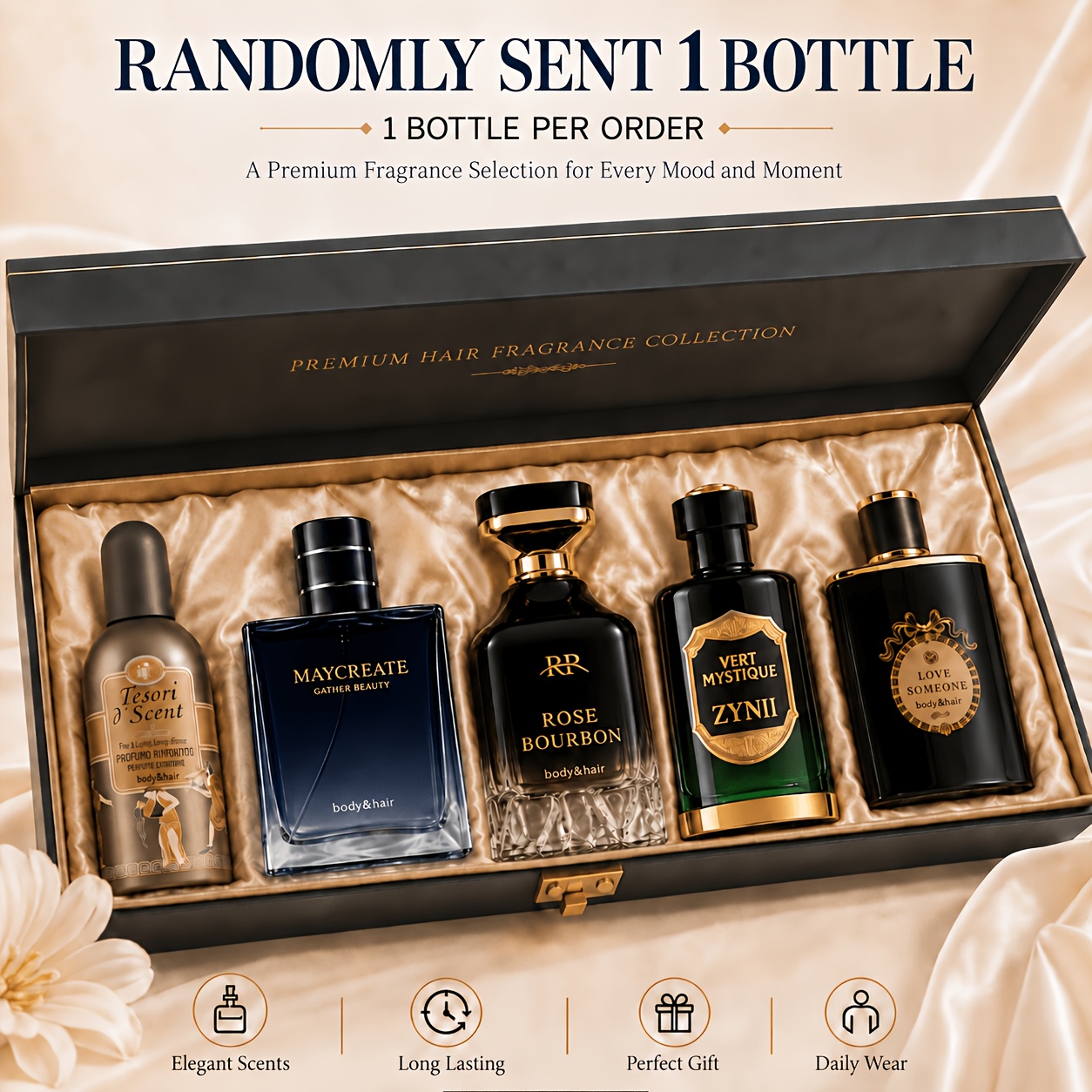 TEMU Random 1 Bottle Men's Hair Fragrance | Premium Body & Hair Fragrance Mist | Long- Enhance Personal | For Daily , Business, Dating, Parties &