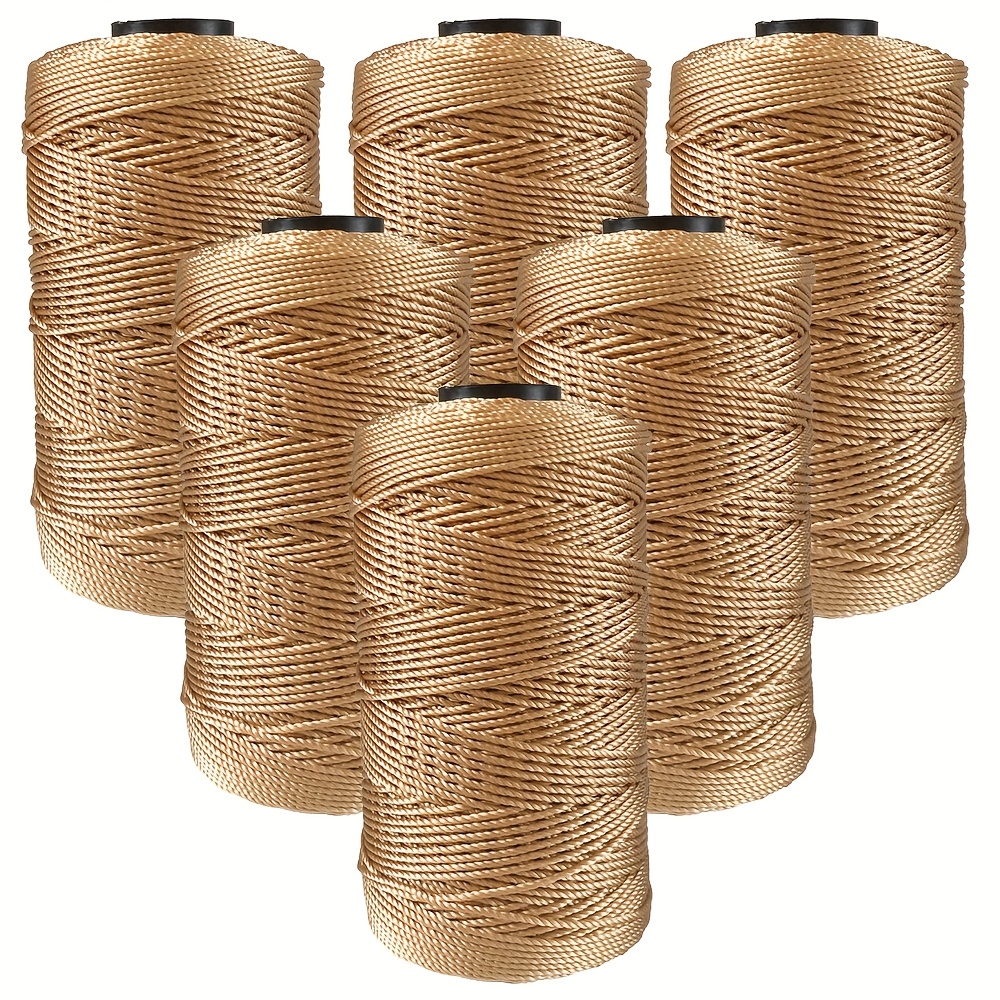 Image of 6pcs Nylon Yarn Set, 1.5mm X 219 Yards Per Bundle, Used For Weaving Hats, Bags, Pendants, Handicrafts And Other Colors