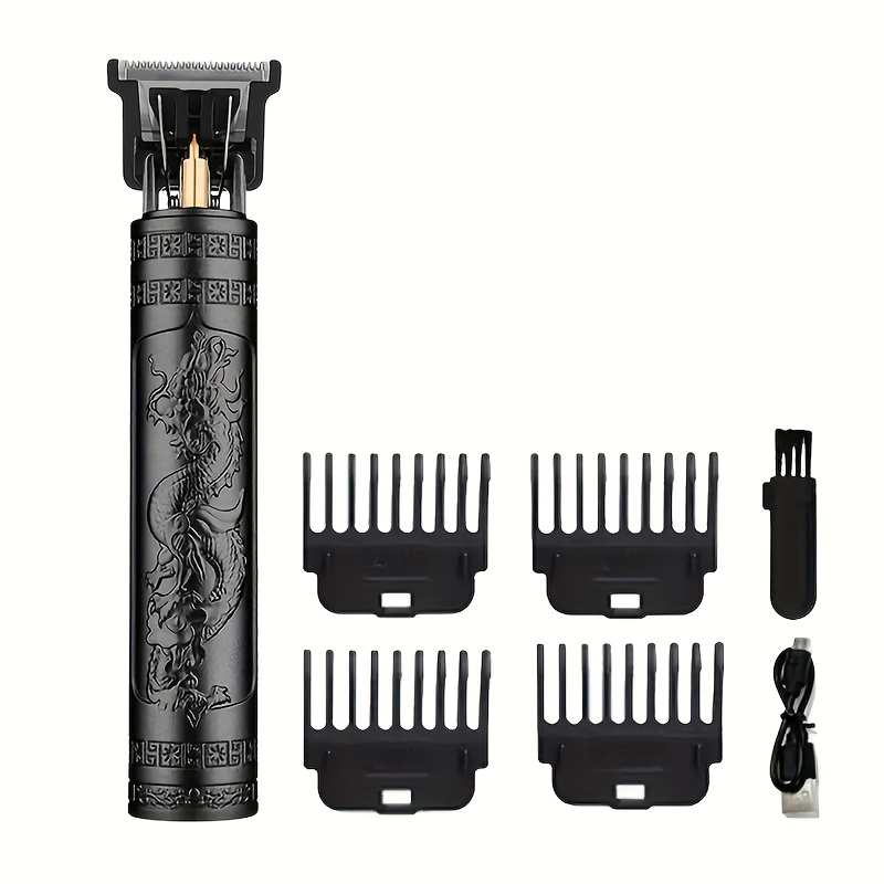 Men's Grooming Kit with USB Rechargeable Hair Clipper, Nose Trimmer, Electric Shaver, and Limit Combs – Available in 1 to 4-Piece Sets