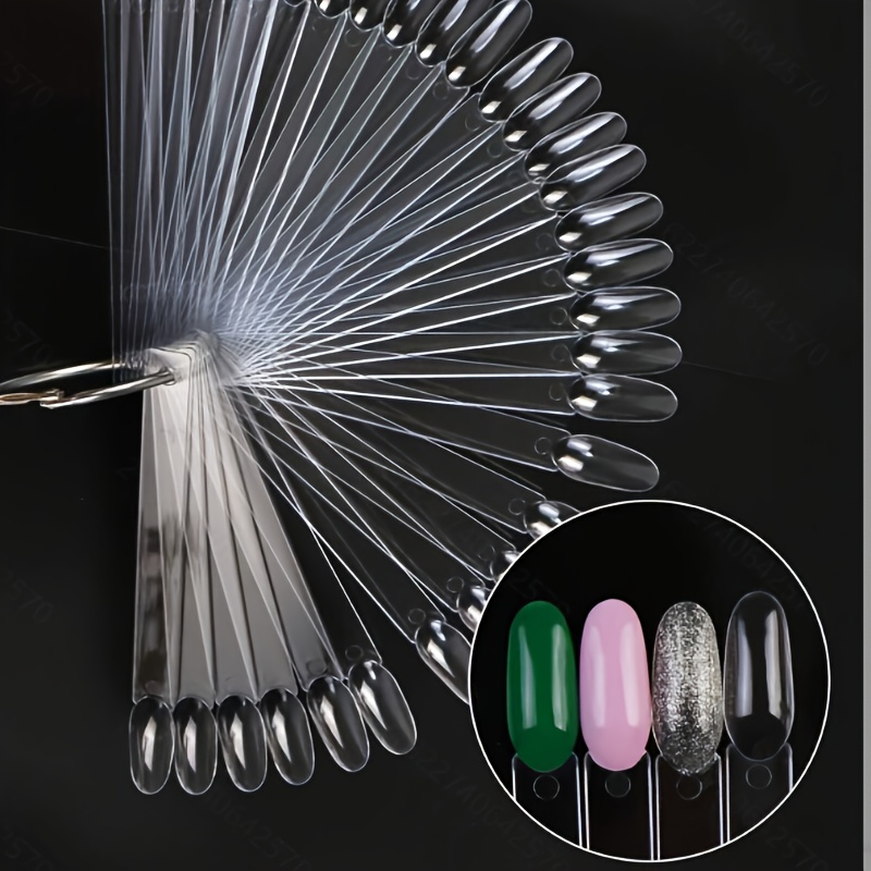 E-shop 100 Stück Nagel Übungs Tabletts, inklusive 50 Stück Nagelplatten und 50 Stück Stützstäbe, oder Gel Nagel Übung, Nagelfarbe Teststäbe, Zehennagel