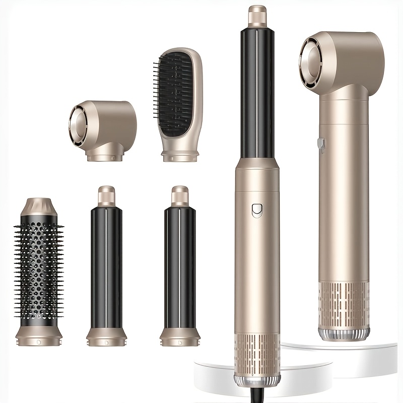 Image of 5 In 1 Multi Hot Air Styler With Detachable Heads, Curlers, Hot Comb & Brush Gift For Women Hair Styling Tools With Drying Curling Straightening