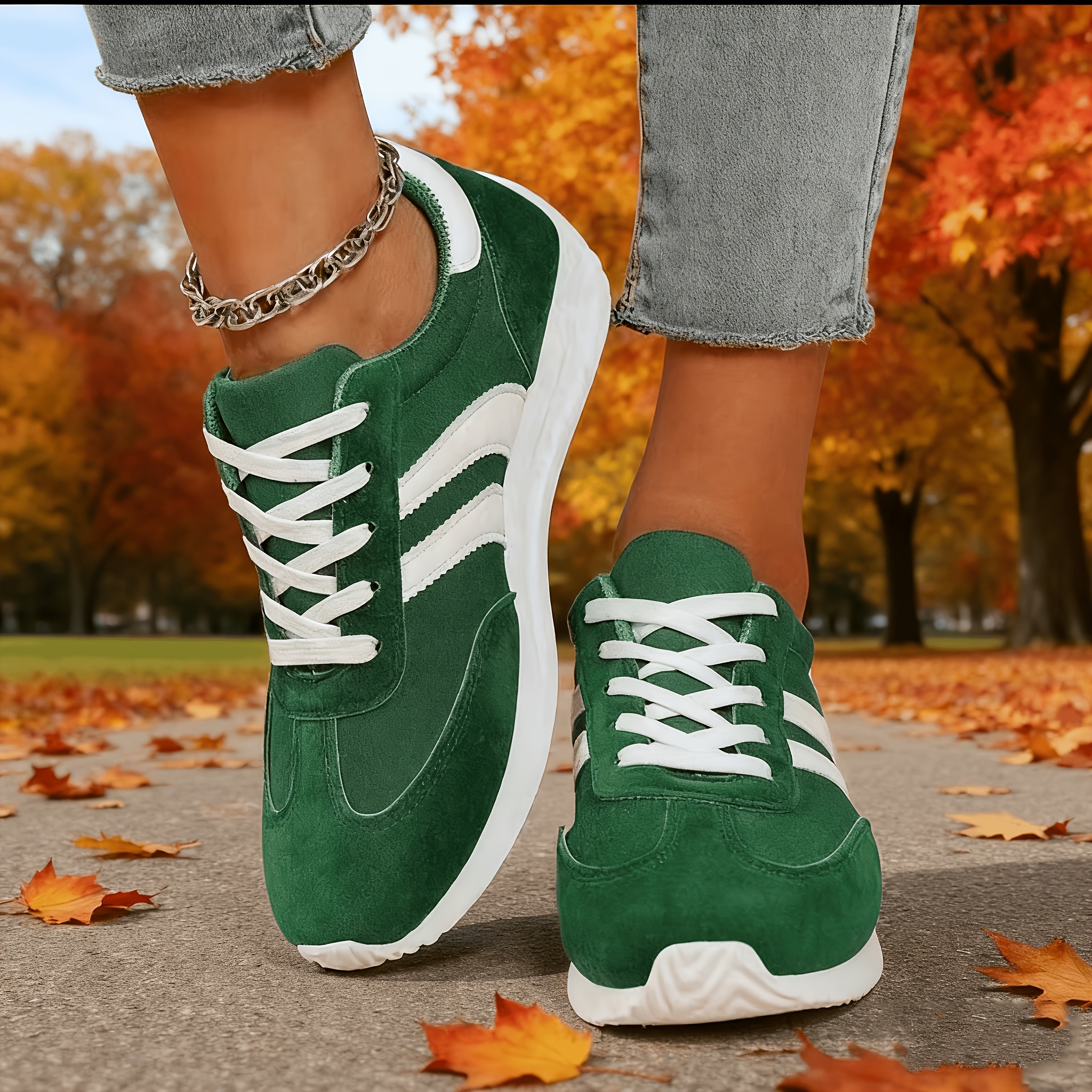 TEMU Nouvelles baskets pour femme de style vintage, chaussures décontractées respirantes, baskets légères à semelle souple, baskets respirantes pour
