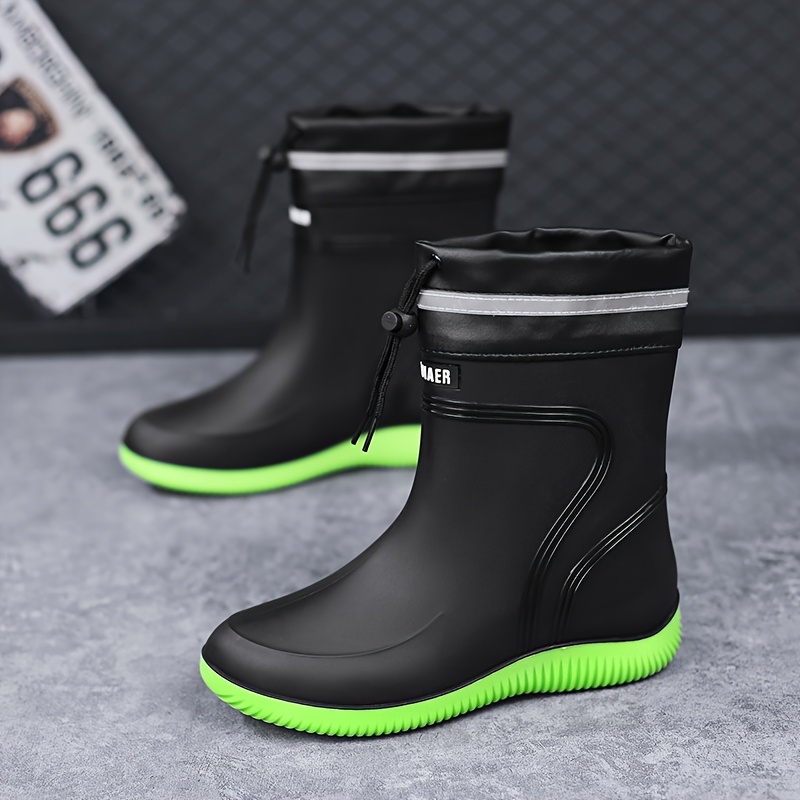 mens outdoor fishing boots waterproof rain shoes with thick sole 4