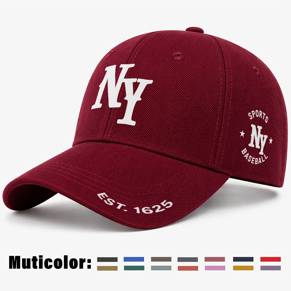 TEMU Unisex Baseball - Adjustable Closure, Lightweight And Breathable- Multi-panel With A Rounded Brim, Suitable For Outdoor Sports, Daily Wear, ,