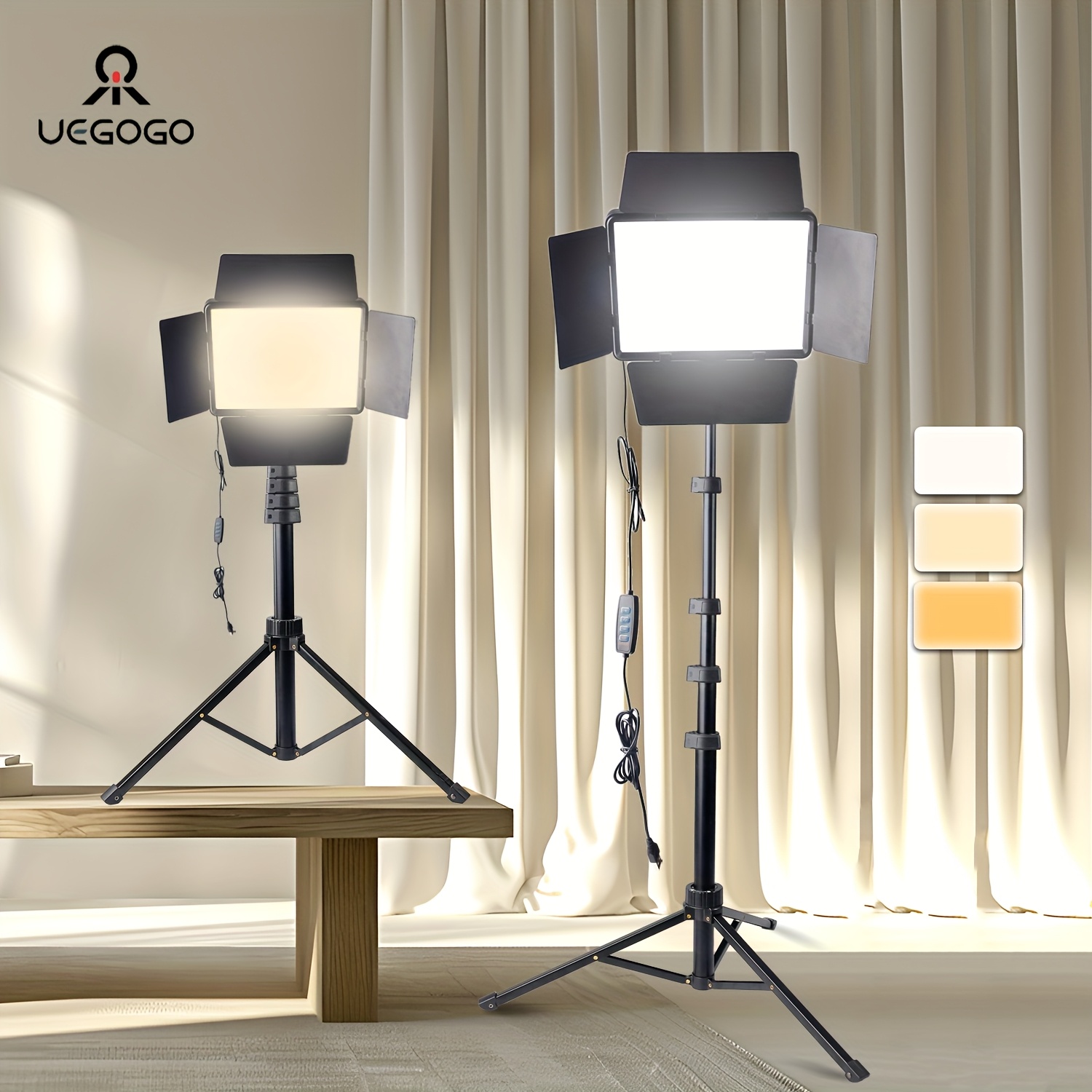 Octagonal Softbox LED Photography Light Kit With Rechargeable
