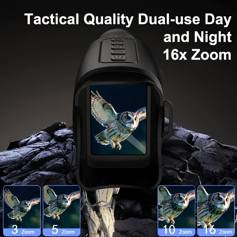 Monoculaire Vision Nocturne 1080P - Pour Aventuriers, Monoculaire Numérique Vision Nocturne, Alimenté par Batterie, Design Portable avec Batterie Rechargeable 1800mAh, Chargement USB, Idéal pour Surveillance Nocturne, Voyage, Exploration, Cadeau pour Halloween/Noël/Thanksgiving Détails du produit 6