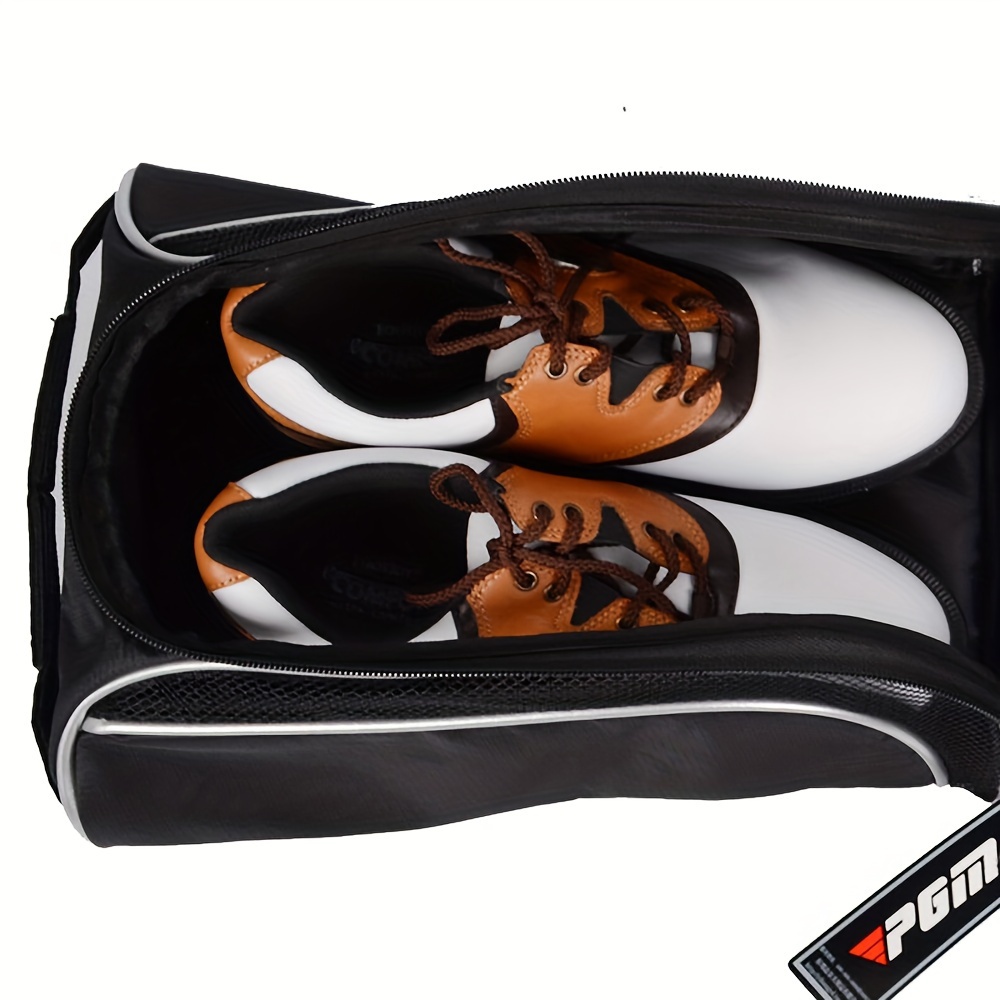 1pc portable golf shoes bag with zipper breathable water resistant shoe case details 4
