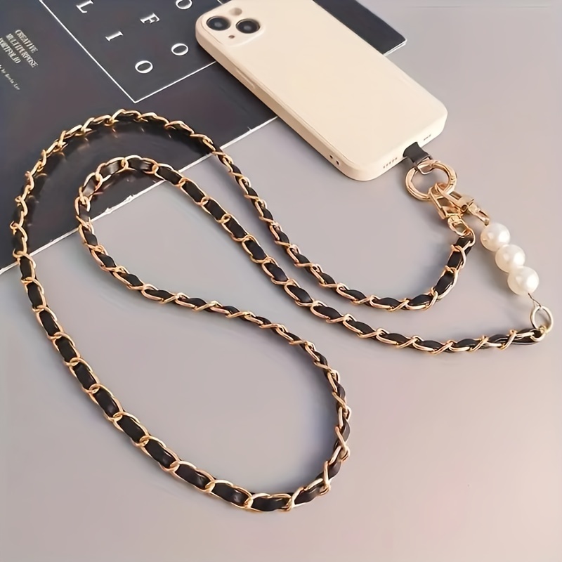 

Mobile Phone Lanyard Fashion Long Cell Phone Lanyard - Adjustable Crossbody Strap For Women - Universal Lanyard Long Crossbody Pearl Pickup Chain - Cell Phone Accessories