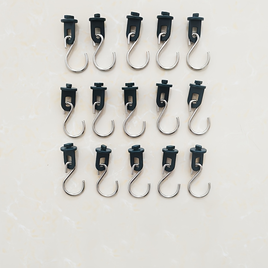 E-shop 15 Schwarze Nylon-Gewächshaus-Haken und 15 Gewächshaus-Pflanzenclips mit Haken für die Pflanzpflege im Gewächshaus, Grüne Hängepflanzenstütze