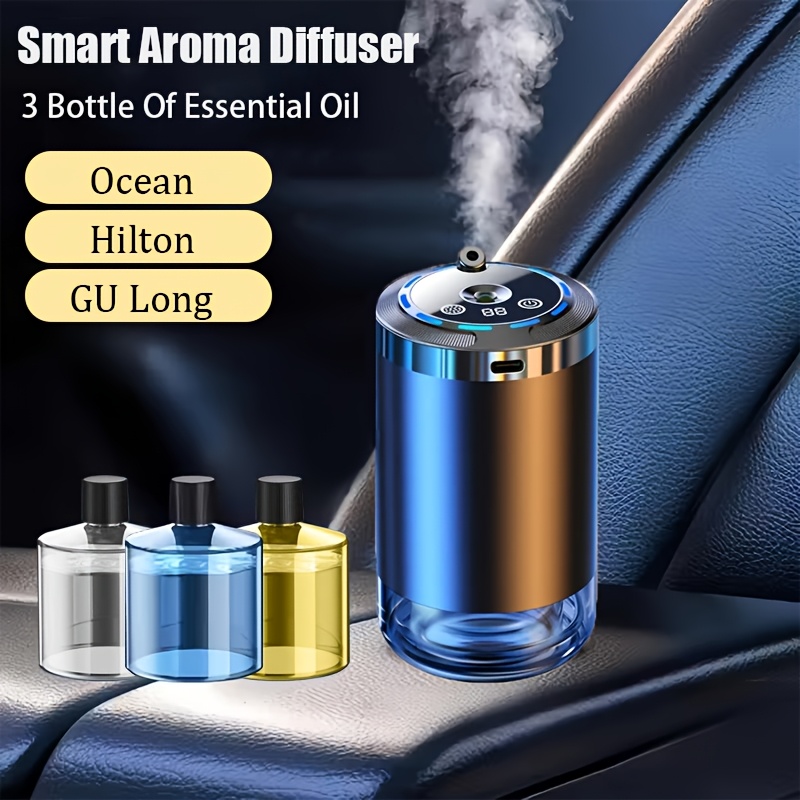 Smart Car Aromatherapy Diffuser, Equipped With Ocean, Cologne, And Fragrance Essential Oils, Adjustable Fragrance Concentration, , Accessory, Gift