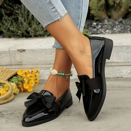 womens summer loafers elegant bowknot detail on shoes casual flat for office and daily wear