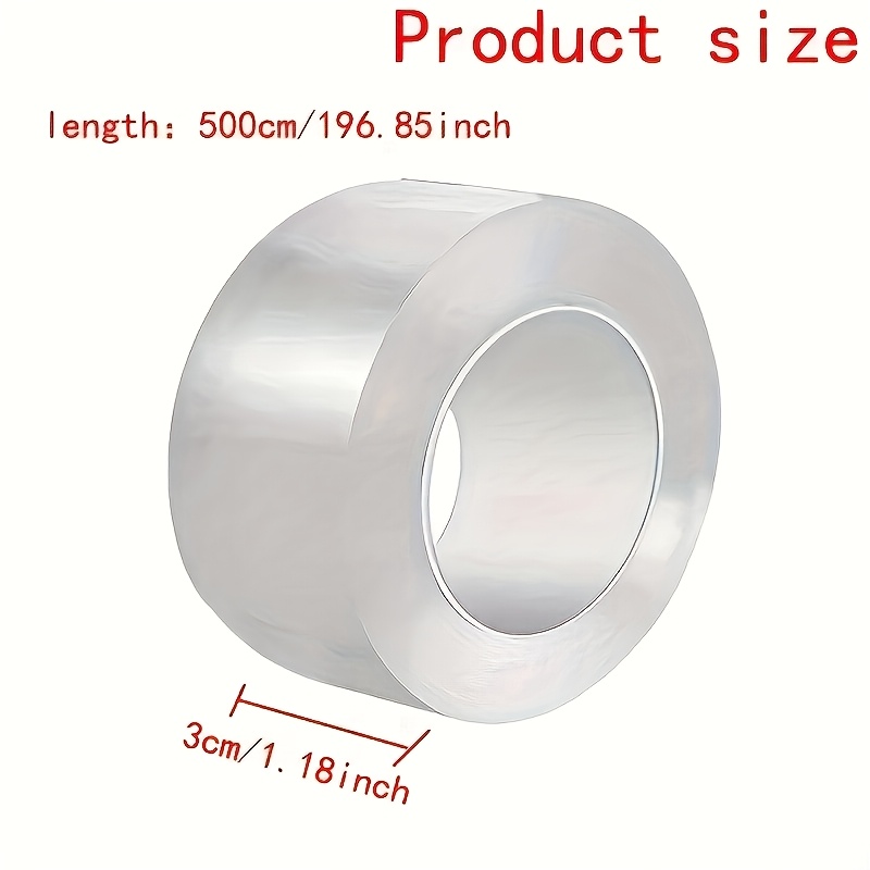 TEMU 3 Rollos, Cinta Adhesiva para Cocina y Baño, Tira de Transparente, Material Duradero, Cinta Adhesiva para Esquinas de Fregadero, Adecuada para