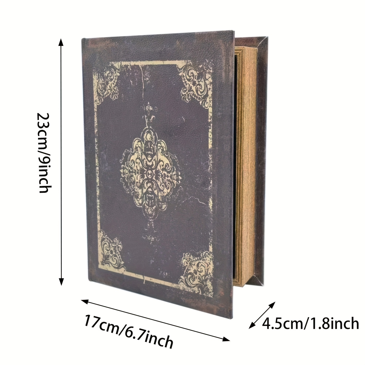 E-shop Buch Box | Handgefertigter Geheimbehälter, Rustikaler Schmuckhalter, Verschluss, Ideal für Geschenke und für Muttertag, Abschlussfeier,