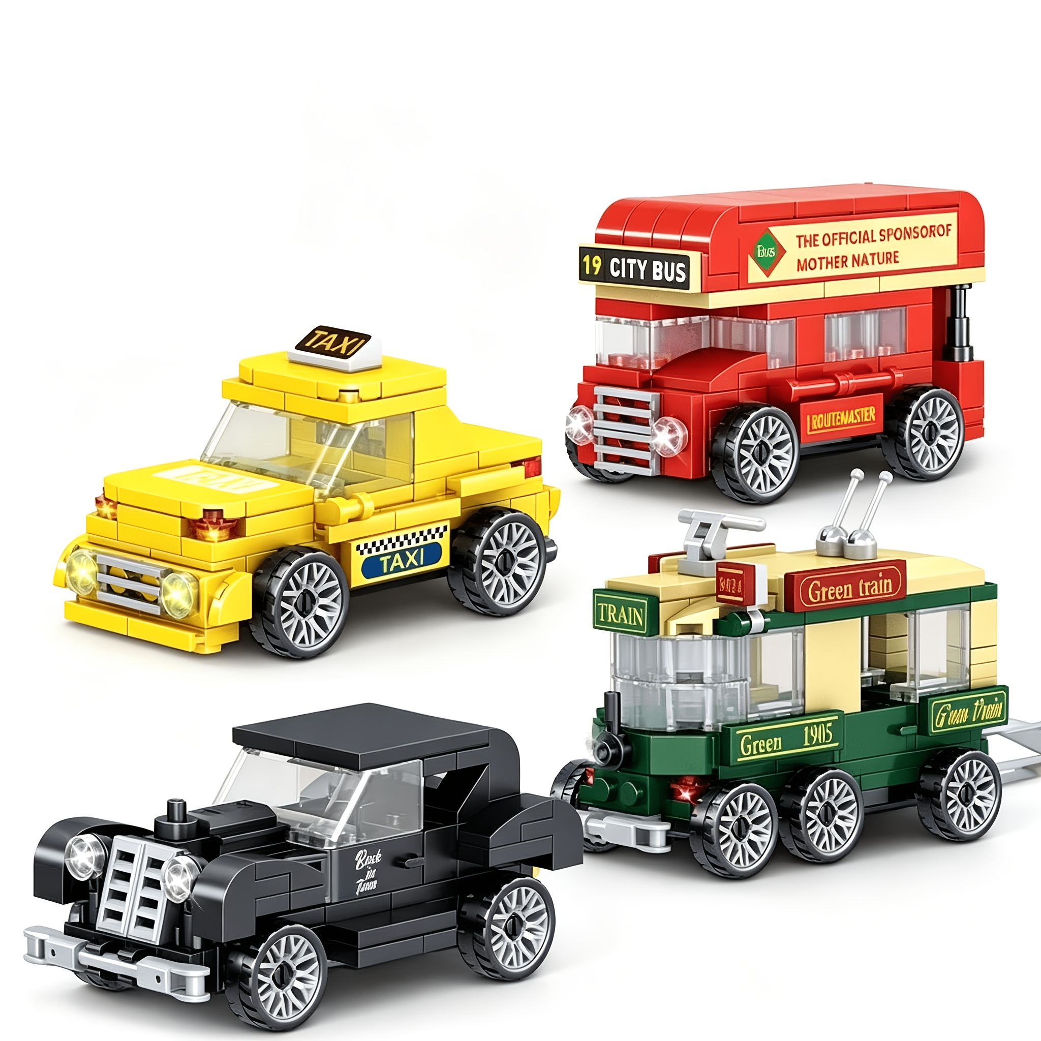 City Vehicle Building Block Model, Vintage Design