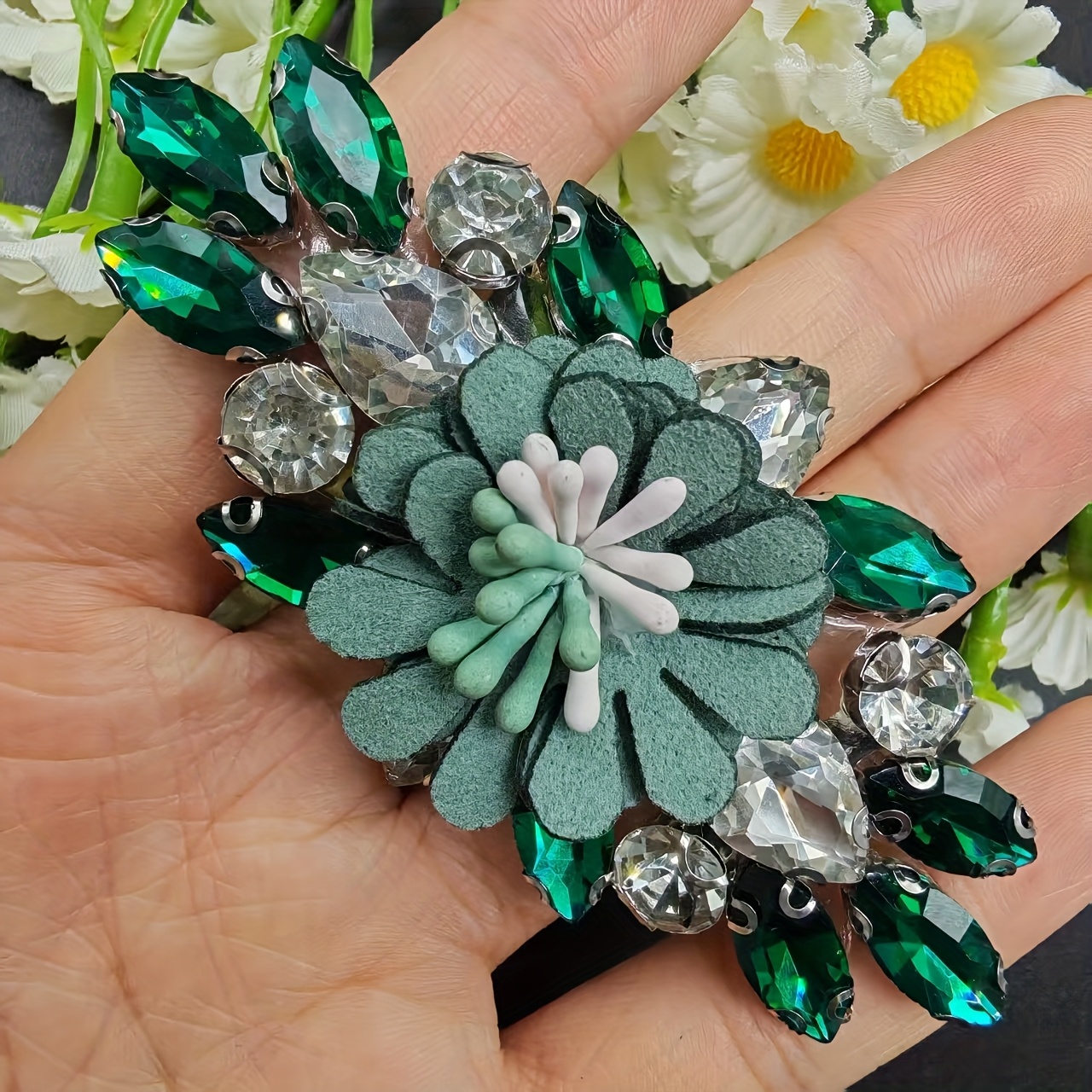 handmade glass flower   decorative patches   used to   clothing shoes hats bags and other additions making them exquisite stylish and attractive