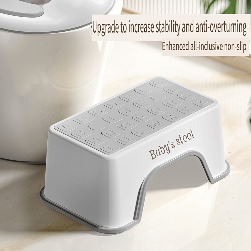 TEMU Taburete de plástico para cambiarse los zapatos a medida, reposapiés y adorable , escalón portátil para inodoro, reposapiés multiusos para el