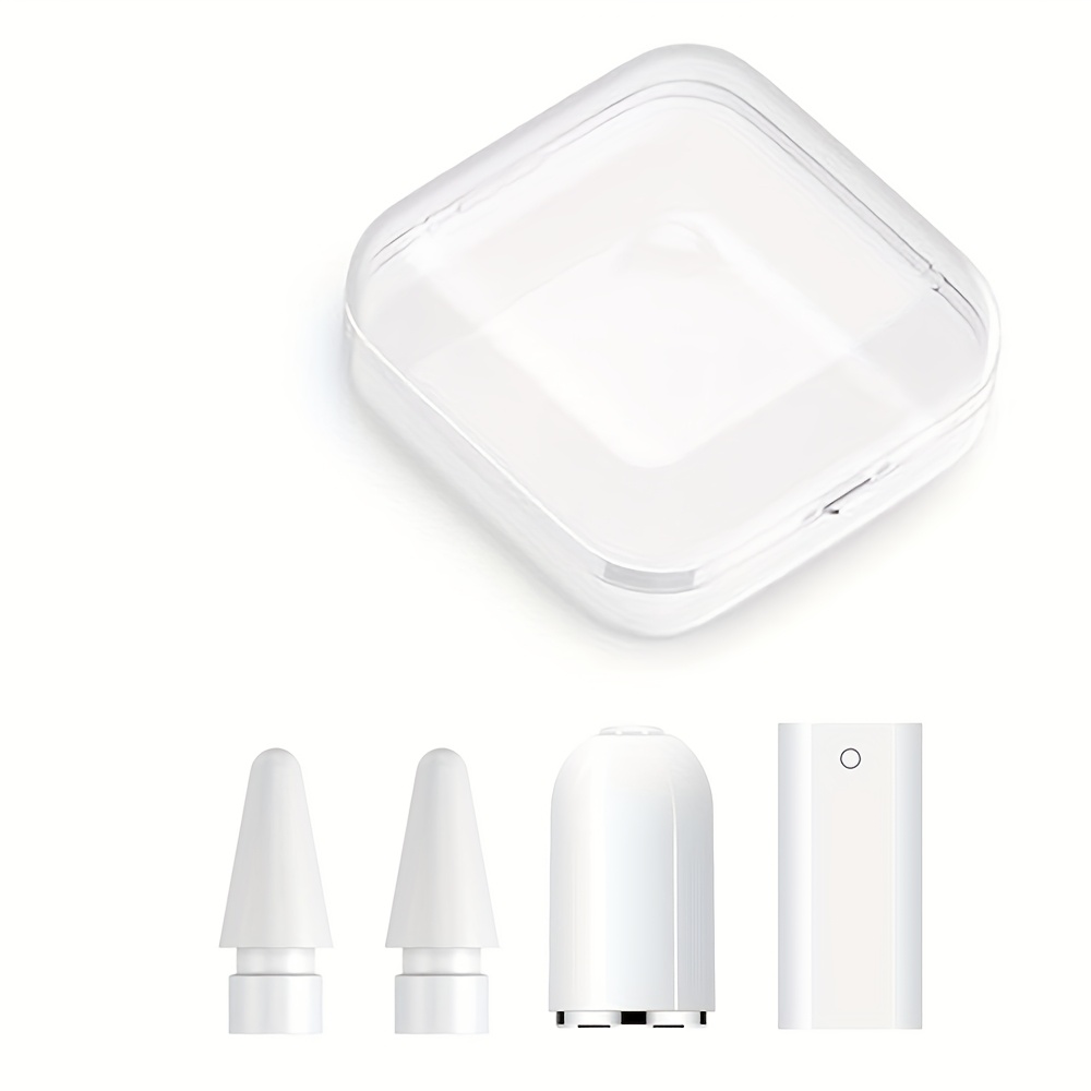 Compatible For Pencil Tips And Cap Replacement/adapter/storage Box, Suitable For Pencil 1st Generation, 4-pack For Pencil Cap Magnetic/adapter/ipencil Tips, For Ipad Pro Pencil