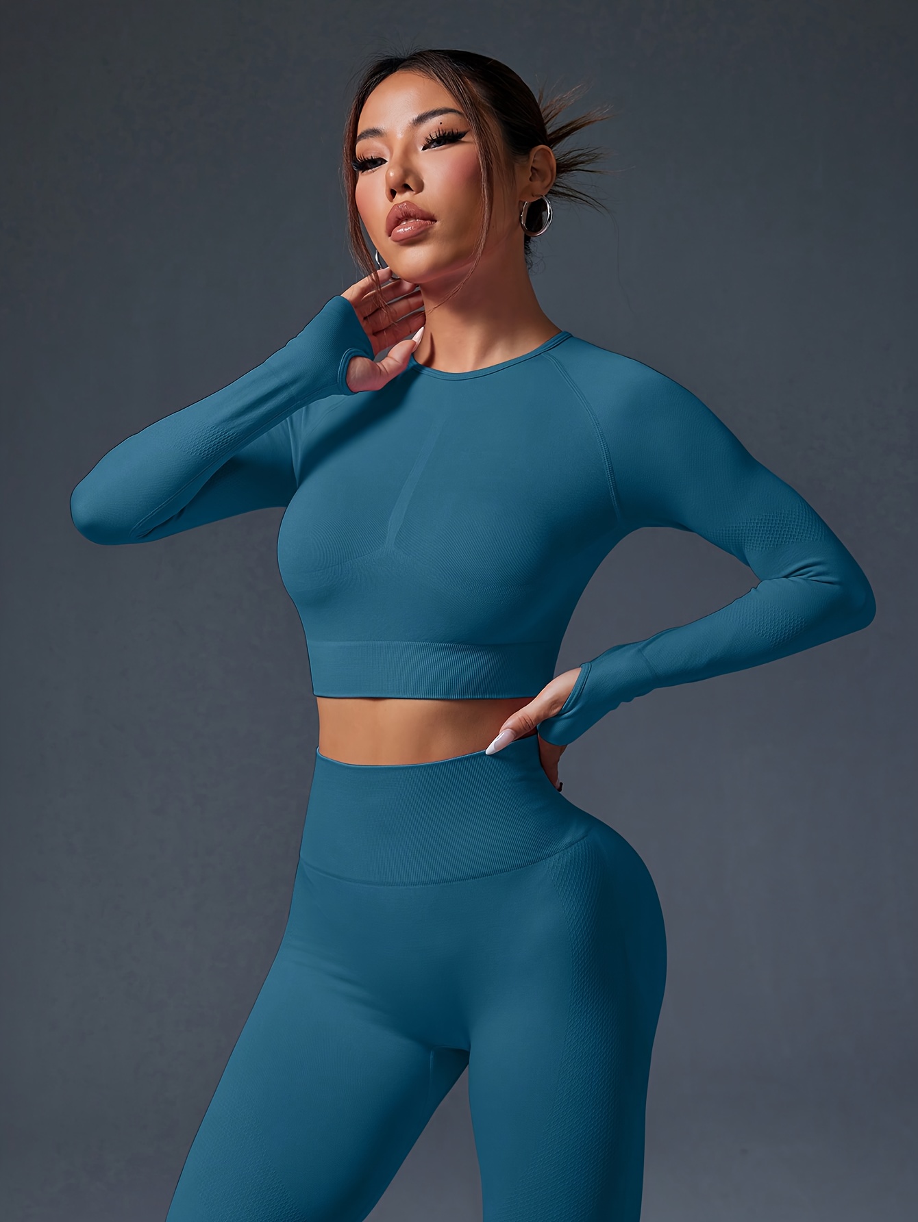 Womens Seamless Sportswear Set Sports Outdoors Temu