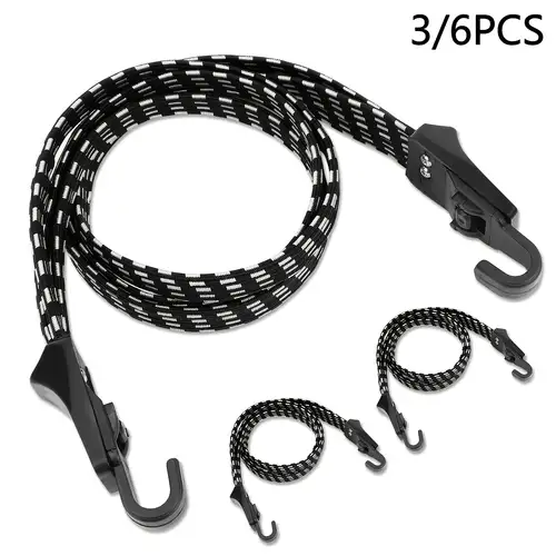 Adjustable Green Flat Bungee Cords with Hooks Heavy Duty, 118 Inch Rubber Black Elastic Straps for Cargo,Backpack Trolley,Bike, Luggage Rack, Camping, Hand Carts Adjustable Green Flat Bungee Cords with Hooks Heavy Duty, 118 Inch Rubber Black Elastic Straps for Cargo,Backpack Trolley,Bike, Luggage Rack, Camping, Hand Carts