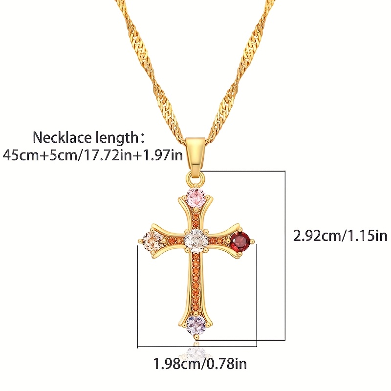 Image of 925 Silver Women's Necklace Cross Pendant Fashionable And Elegant French Luxury Hypoallergenic Unisex Valentine's Day Gift Wedding Anniversary Gift Valentine's Day Gift For With Exquisite Gift Box