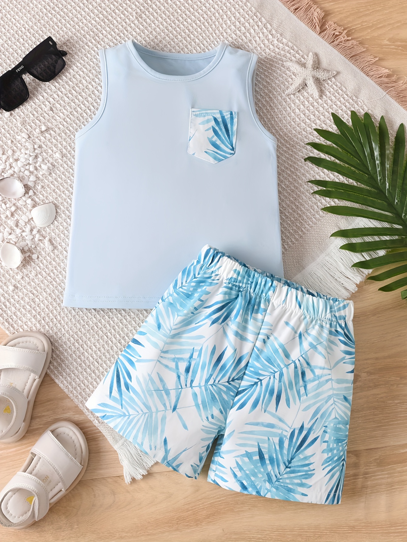 conjunto estampado tropical niños shorts Temu El Salvador