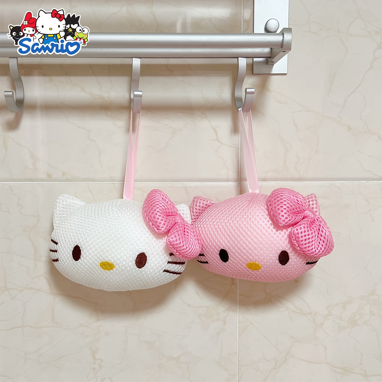 Licensed Cute Bath Sponge, Soft Mesh Exfoliating Scrubber