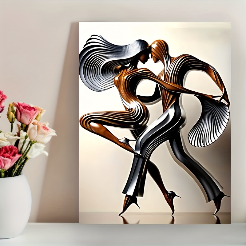 

Modern Abstract Canvas Poster - Frameless High-heel Dancers Art Print For Home Wall Decor, Perfect Gift For Living Room, Bedroom, Office, Dining, Bar - 12"x16" Single Piece