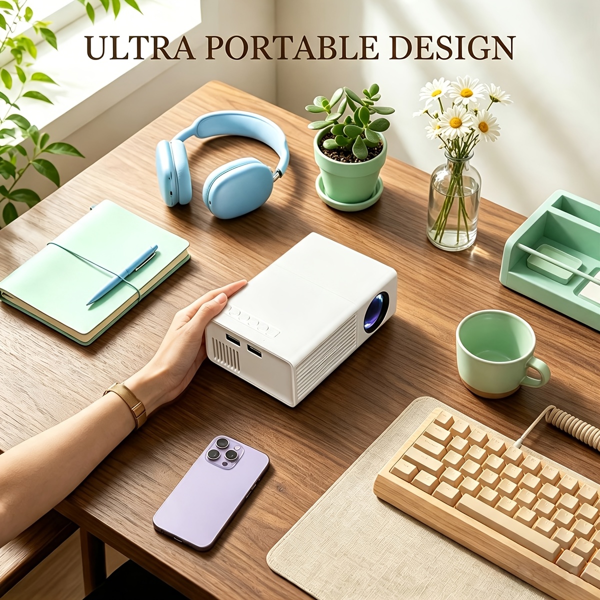 Home Theater Mini Projector with Screen Mirroring