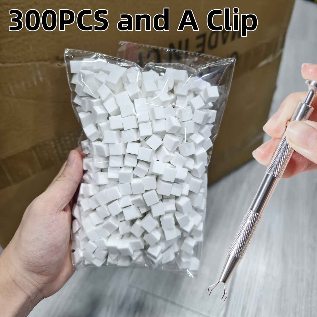 Image of Bulk Nail Sponge And Tweezers Set, Sponge Kit, Nail Gradient Sponge For Gradient Styles, And Non-shredding, Nail |nail Salon|nail Training