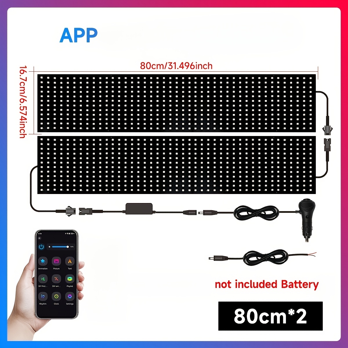 LED Matrix Panel with Bluetooth App Functionality