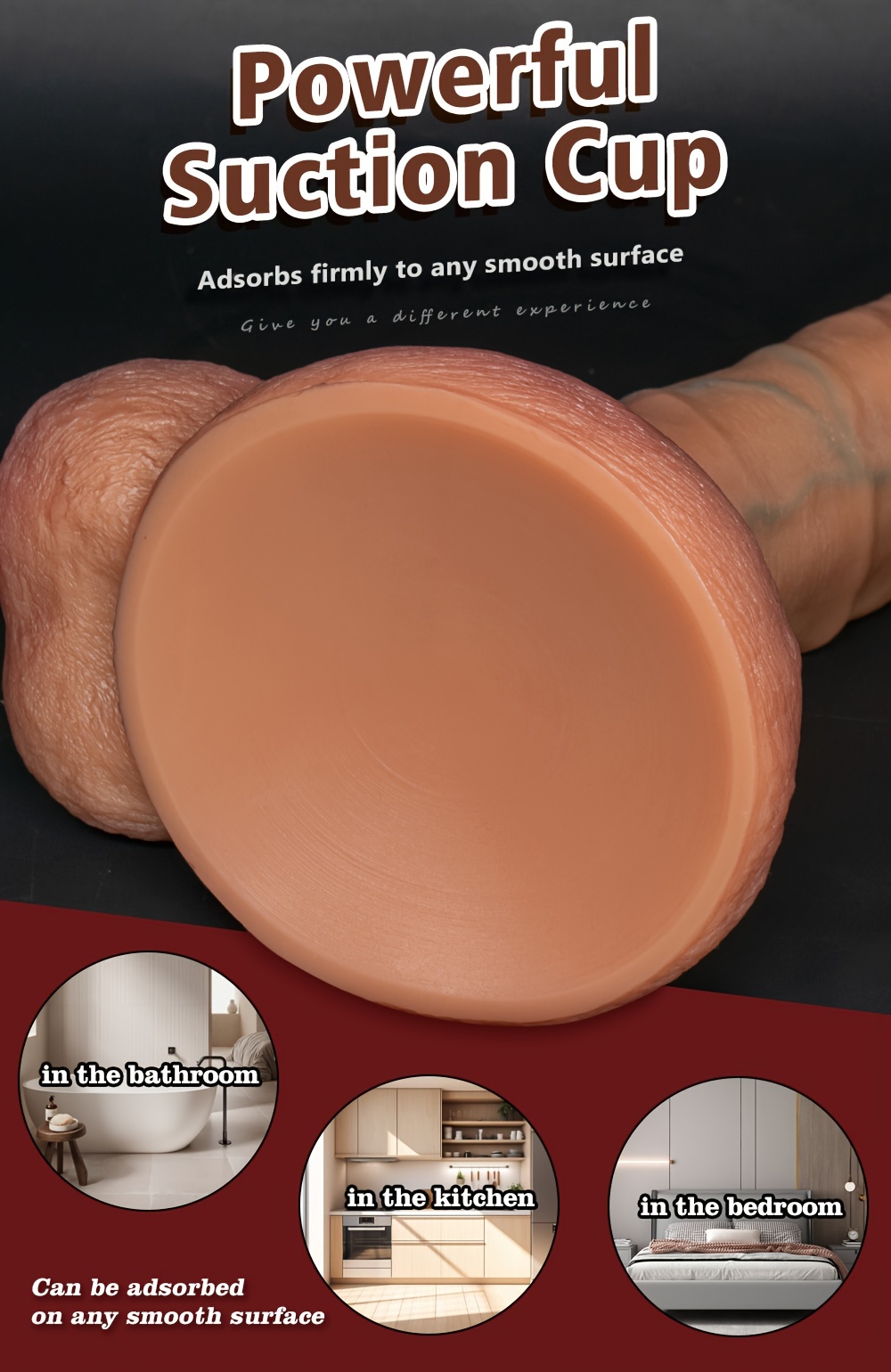 Liquid Silicone Dual-Layer Realistic Large Dildo for Women, Adult Self-Pleasure Toy, Non-Electric, Wireless, Battery-Free, 100% Simulation, Sensual & Comfortable