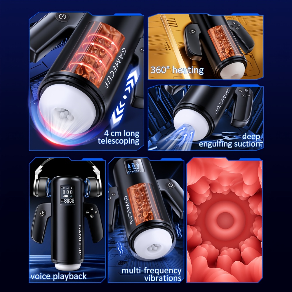 Male Masturbator Adult Sex Toys for Men Automatic Male Sex Toys Sex Toy Machine with 9 Vibration Patterns 4 Thrusting Modes 4 Suction Patterns, Blowjob Pocket Pussy Stroker Mens Masturbators Cup Pocket Pussy for Men