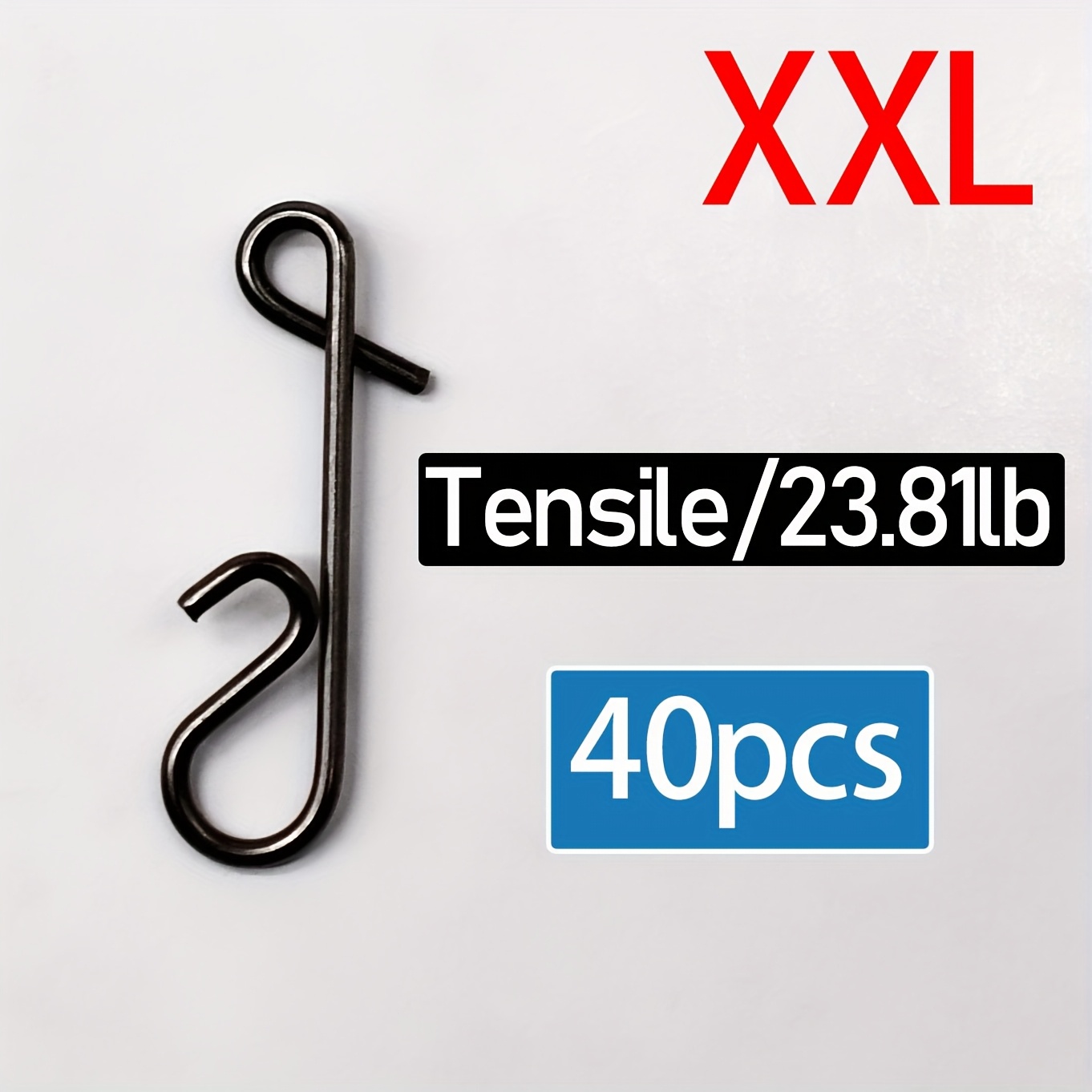 Topranc 40pcs Fishing Swivel Snap Clips, No-knot Fast Snap Connectors High Strength Stainless Steel Clip - Quick Change Fishing Accessories - Durable & Corrosion-resistant
