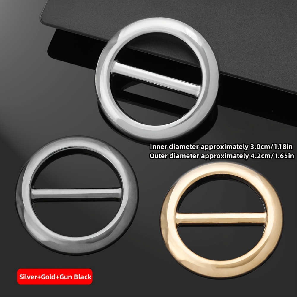 3pcs Elegant Metal Scarf And Clothing Corner Buttons And Accessory Clips - Versatile Fashion Accessories Suitable For Scarves, T-shirts, And Belts - Perfect For Occasion