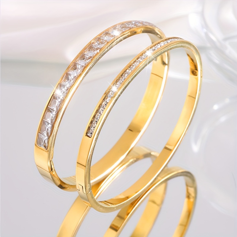 2pc 304 Stainless Steel Romosan Daily Commuter Bracelet Set