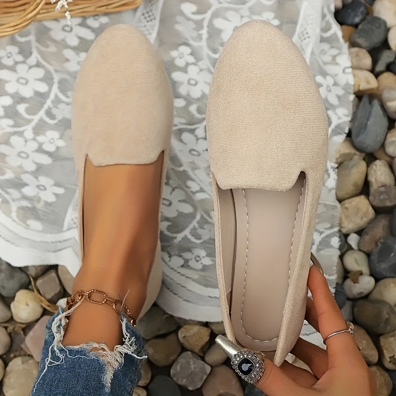 Women's Loafers Solid Color Lightweight Versatile Slip-on, Women Shoes