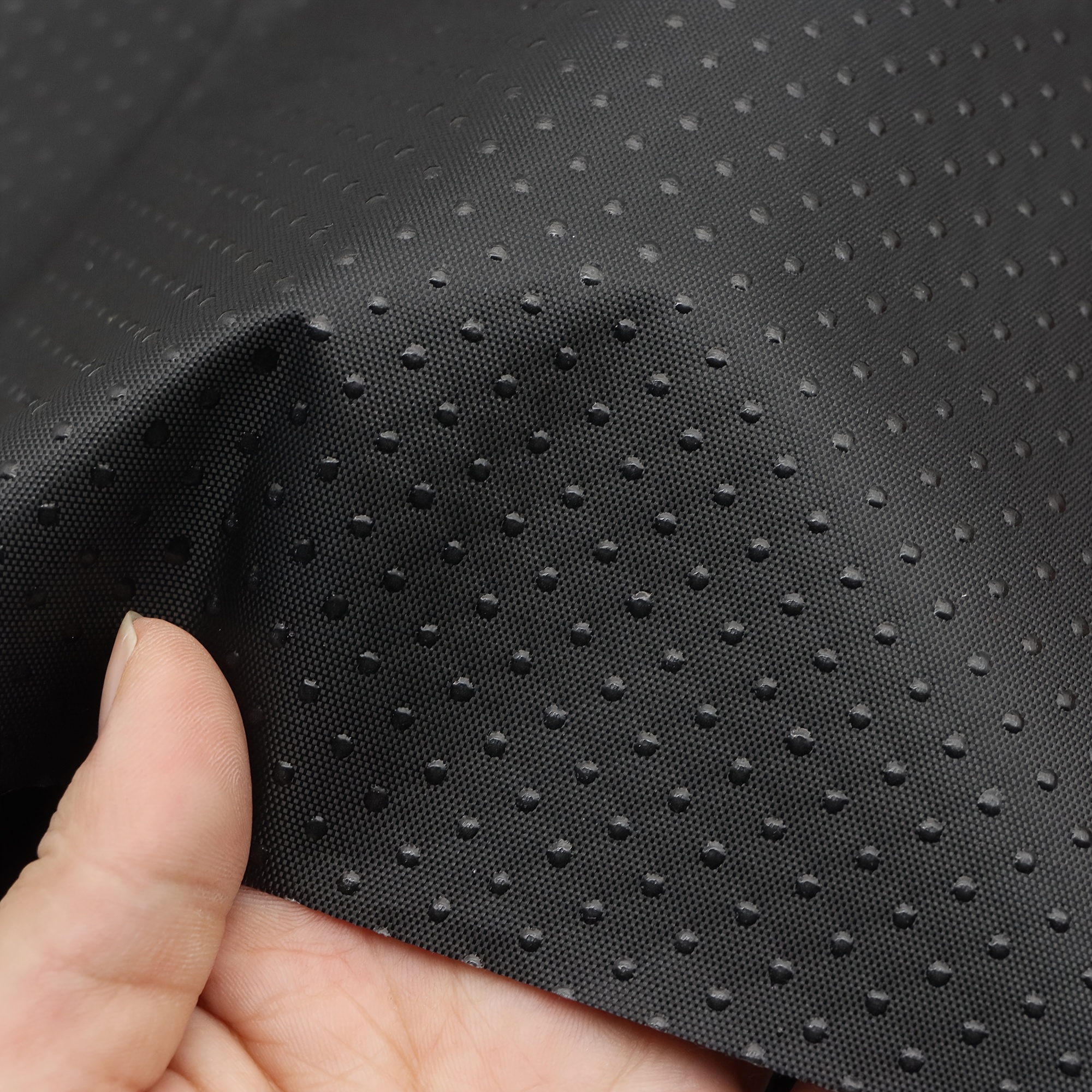 TEMU 58.27x19.68inch(148x50cm) 210d Oxford Drip Plastic Anti-slip Polyester Fabric, 1pc Diagonal Twill Textured Rubber Coated Weaving Material,