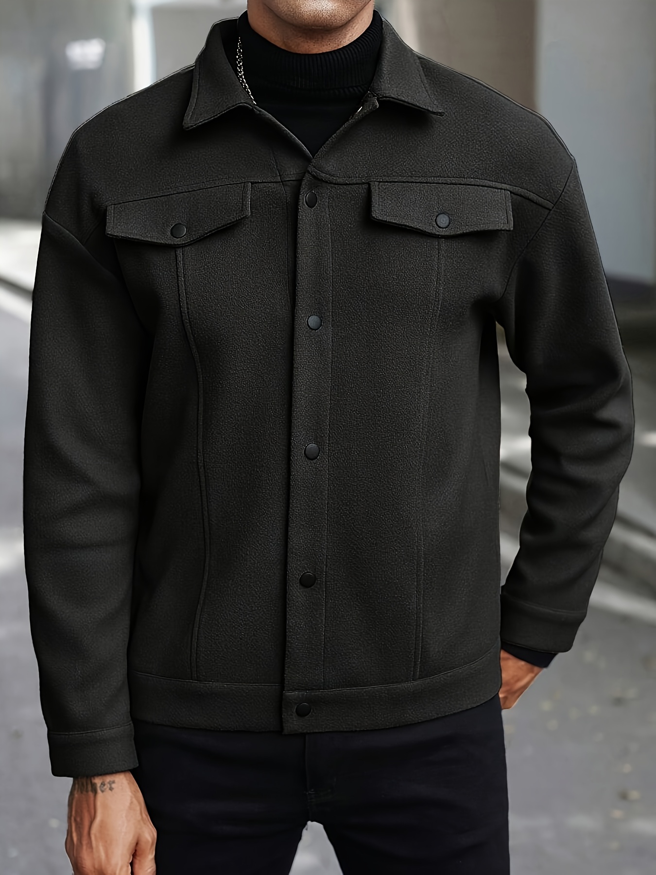 New Cross-Border Trendy Lapel Jacket, Men'S Loose And Versatile, Casual Short Coat, British Style Menswear