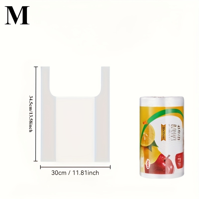 Image of Set Of 200 Transparent Disposable Food Storage Bags, Suitable For Supermarkets, Stores, Kitchens, And Restaurants
