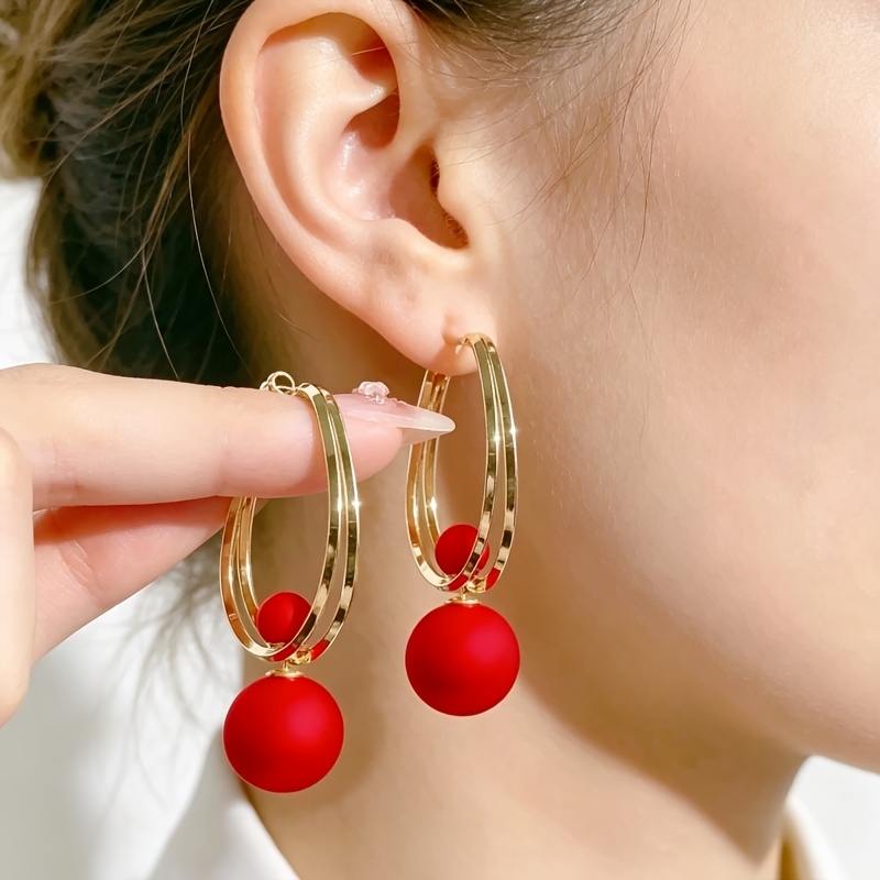 TEMU 1 paire de boucles d'oreilles de , , exquises et élégantes, adaptées des femmes