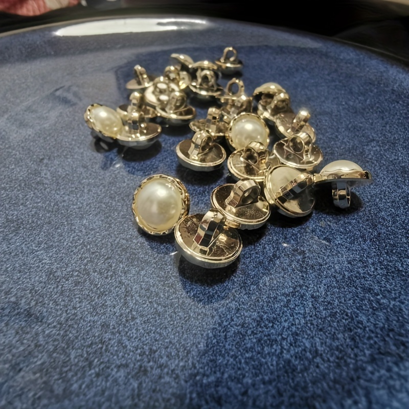 50 Bottoni Perlati A Cupola 12 Mm – Colore Crema – Per Cucito E Creazioni Fai Da Te