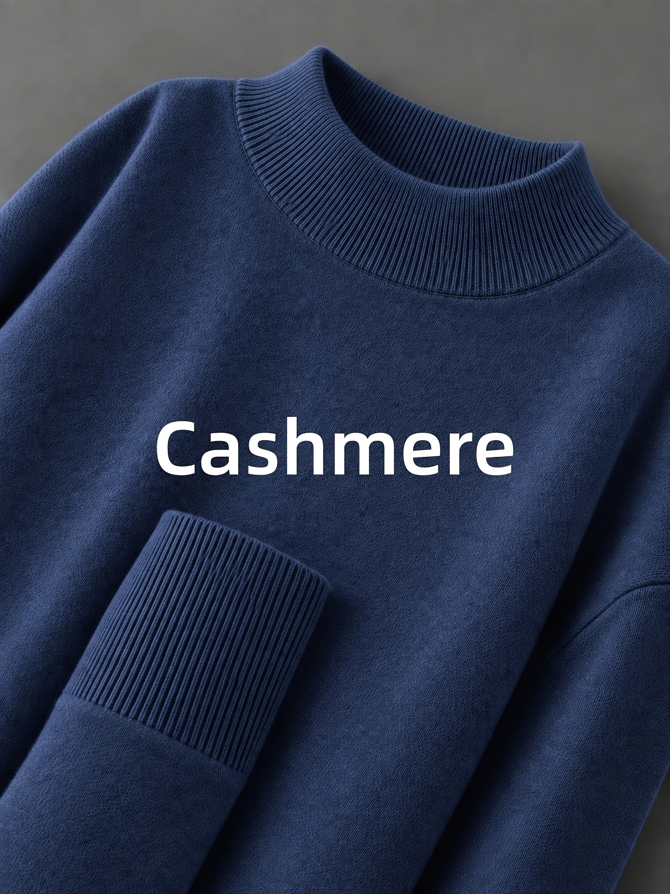 item picture 100 mens semi high neck warm knit top solid color basic long sleeve autumn winter base pullover base     soft   wear mens christmas thanksgiving mens gift